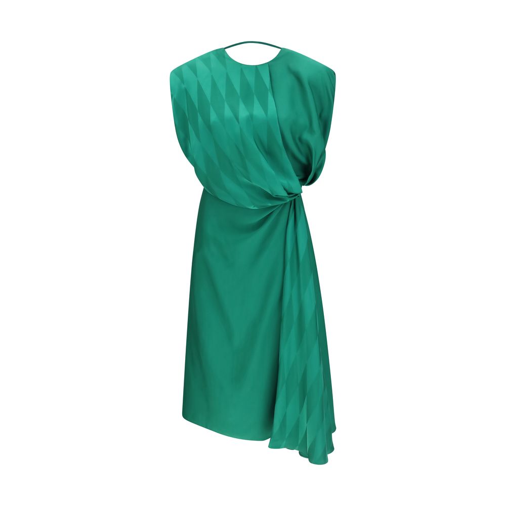 Versace – Robe midi en soie avec détail twist