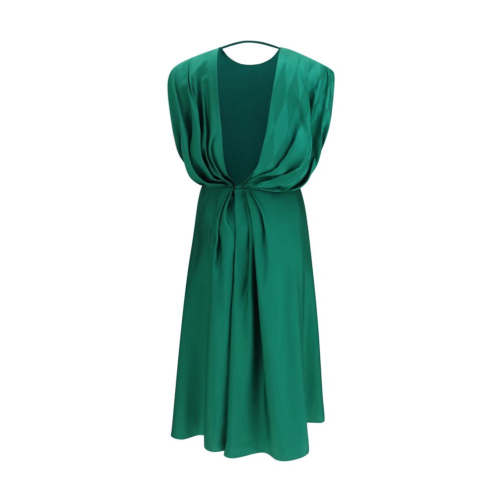 Versace – Robe midi en soie avec détail twist