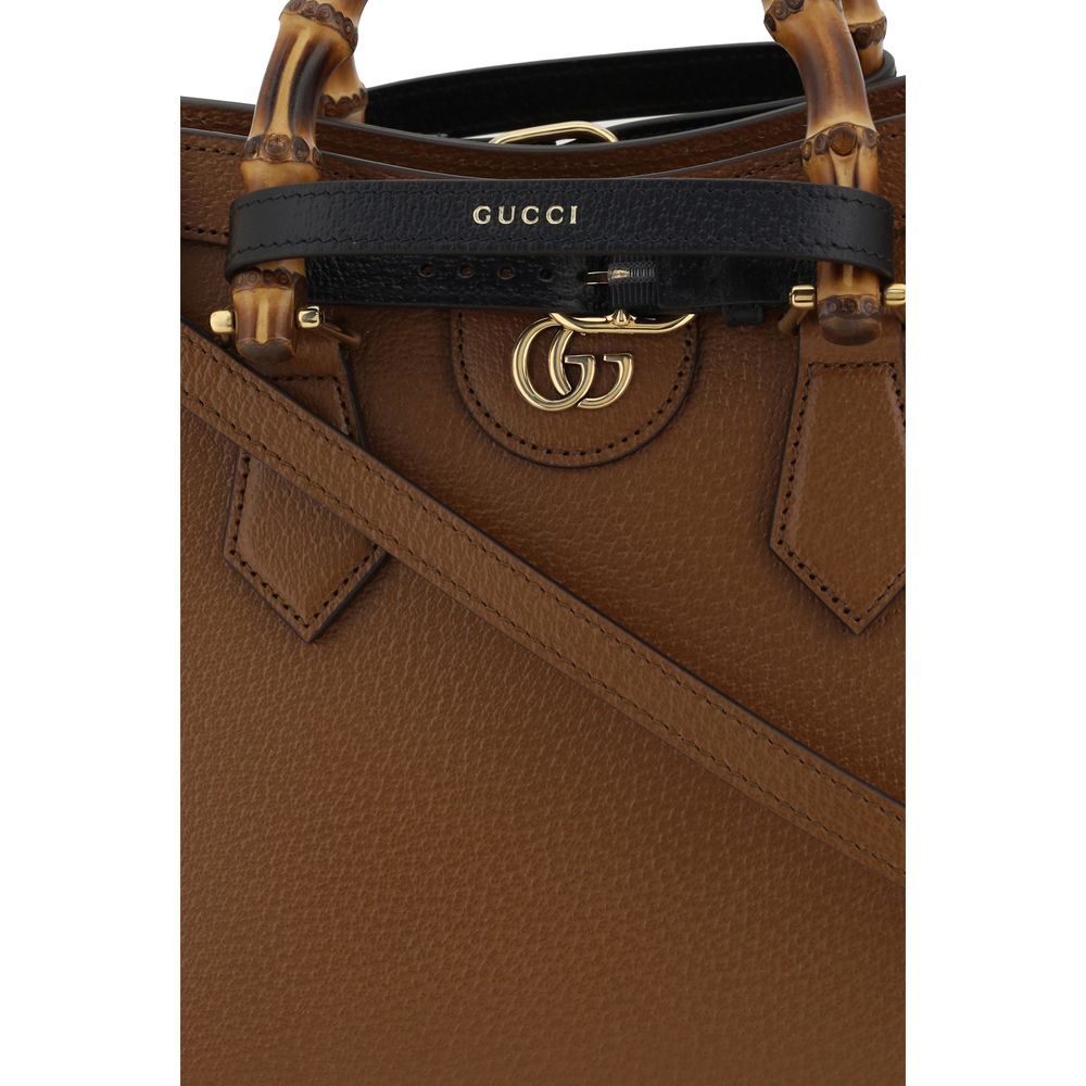 Gucci – Sac à main Diana en cuir de veau avec poignées bambou