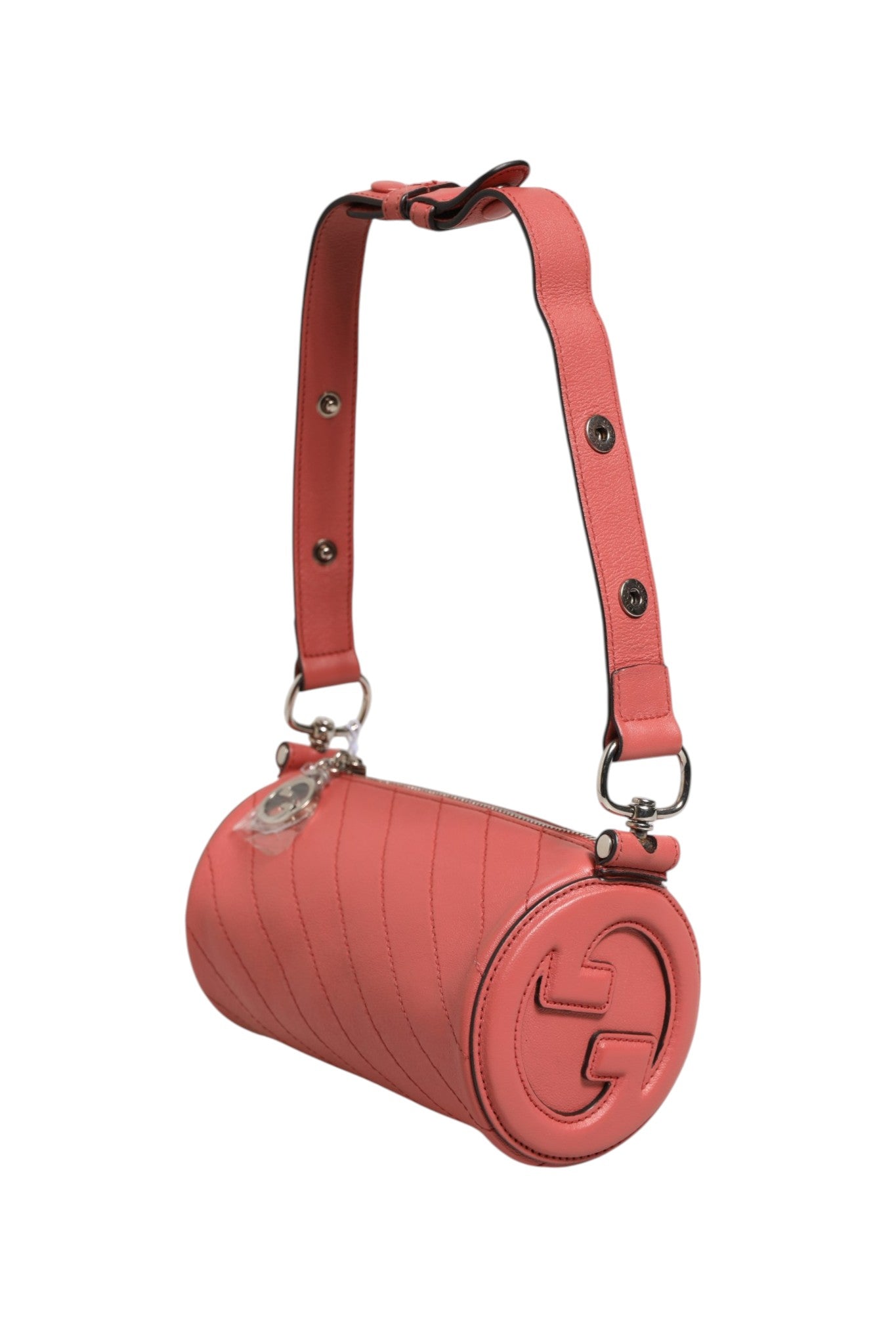 Sac porté épaule Blondie Mini en cuir rose