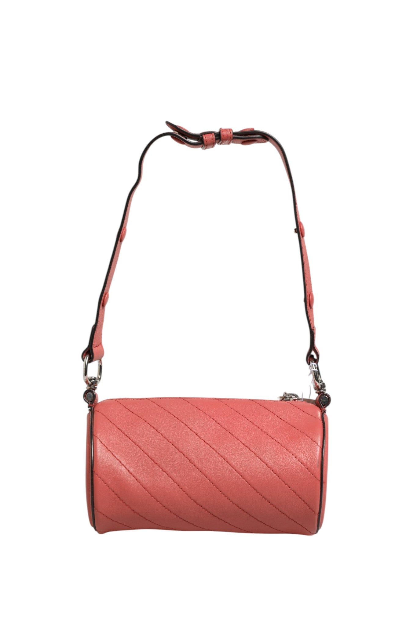 Sac porté épaule Blondie Mini en cuir rose