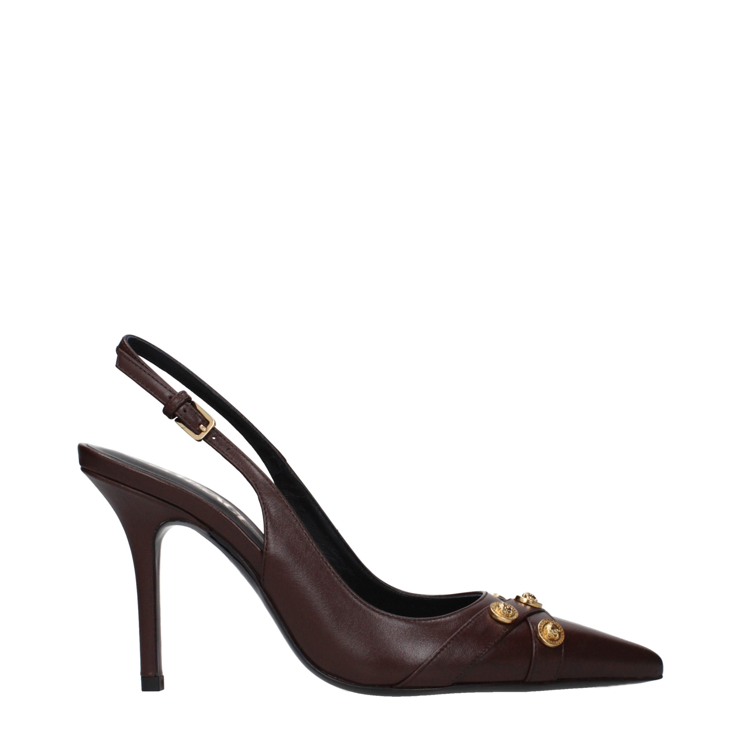 Versace – Sandales en cuir avec signature Medusa