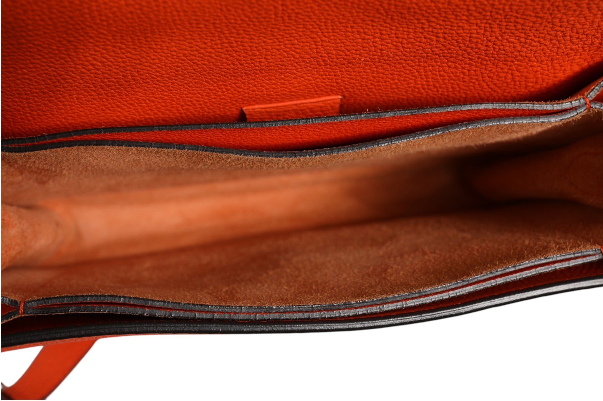 Sac porté épaule Jackie Soft Flap en cuir orange