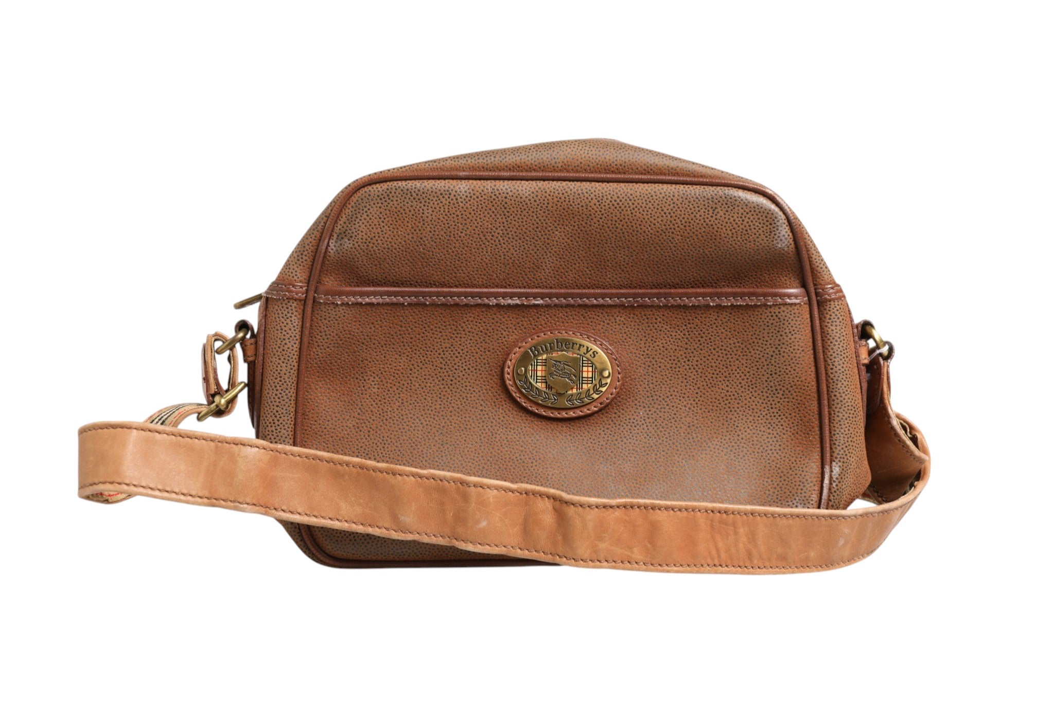 Sac crossbody marron et doré