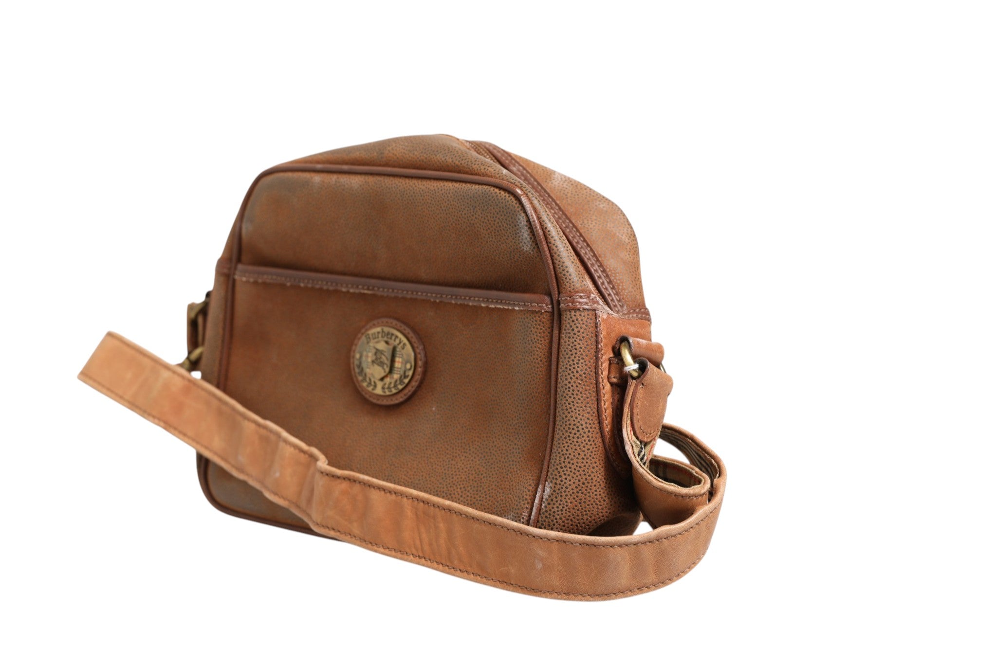 Sac crossbody marron et doré