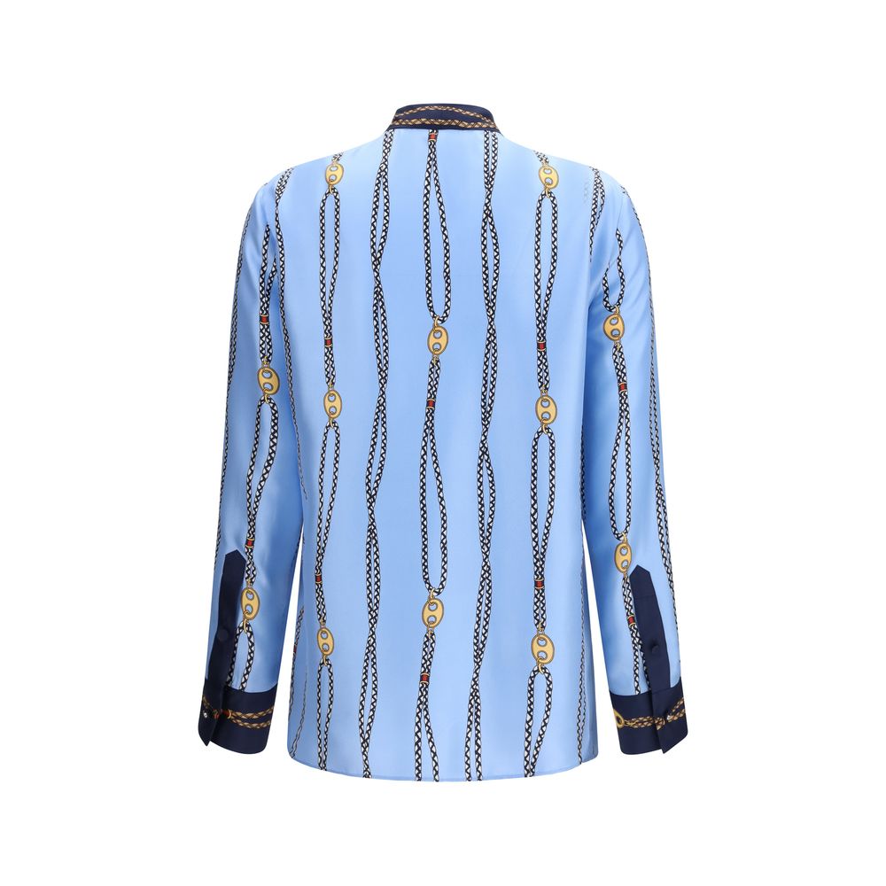 Gucci – Chemise en soie imprimée avec col classique