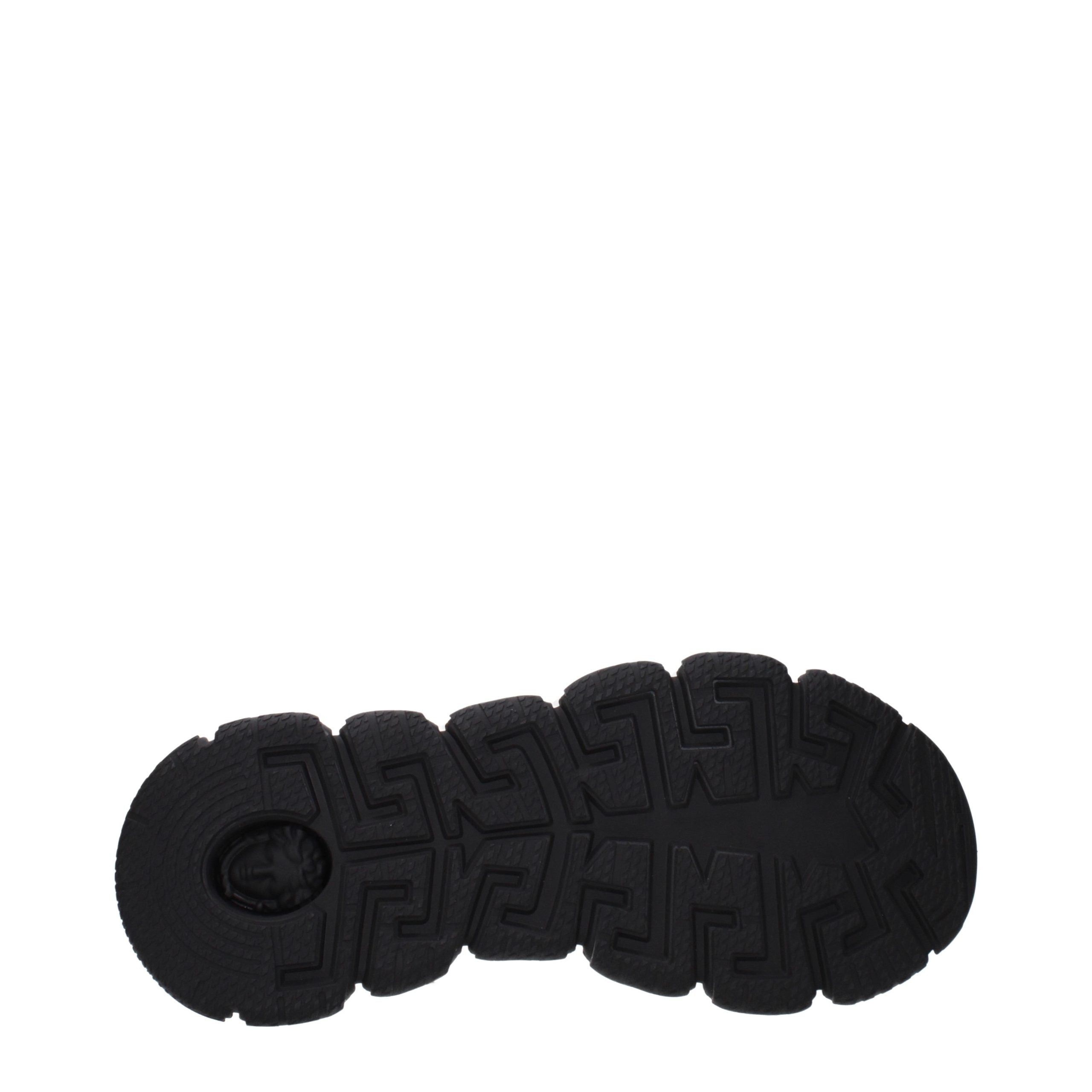 Versace – Sneakers en tissu blanc avec logos iconiques