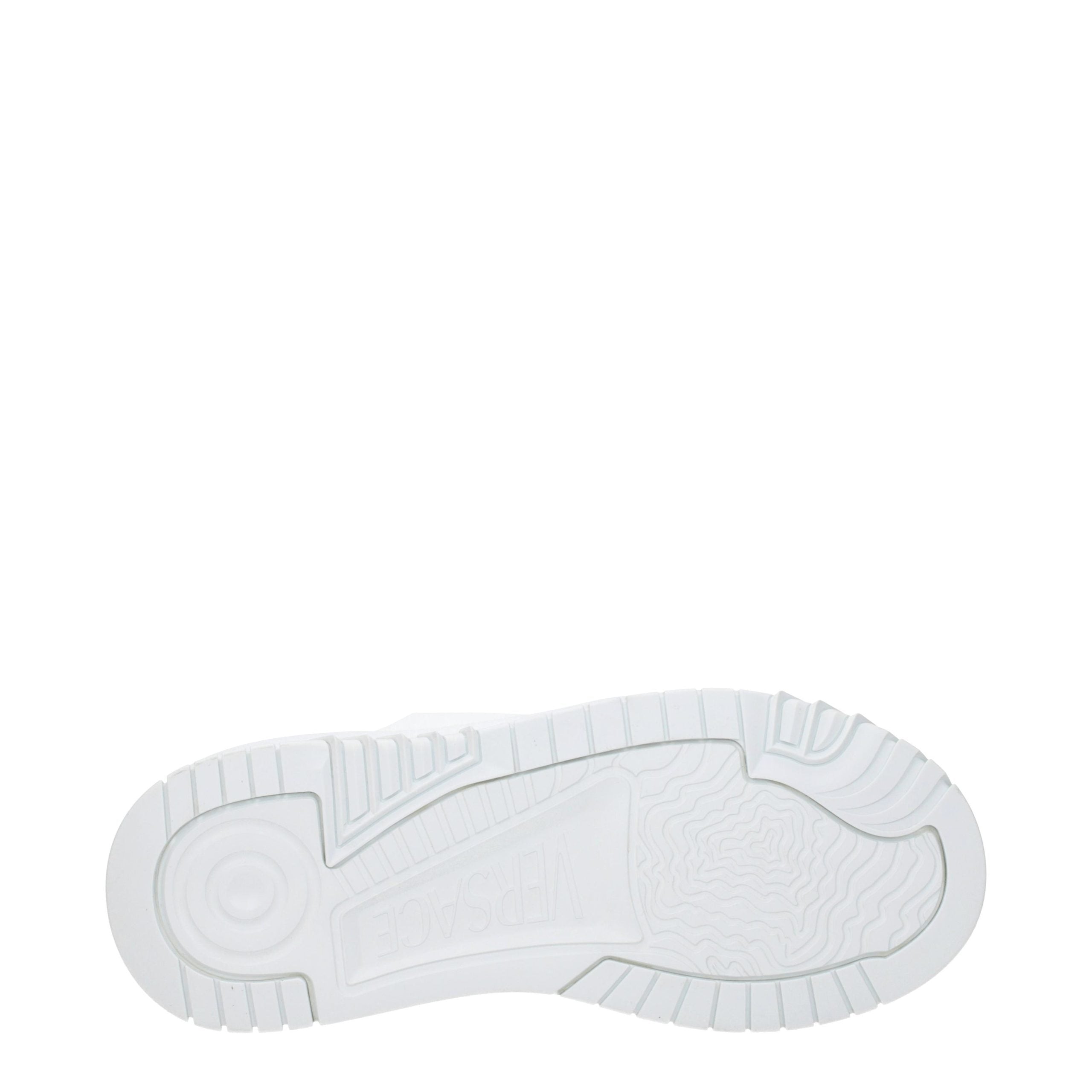 Versace – Sneakers en cuir blanc Sporty Glam