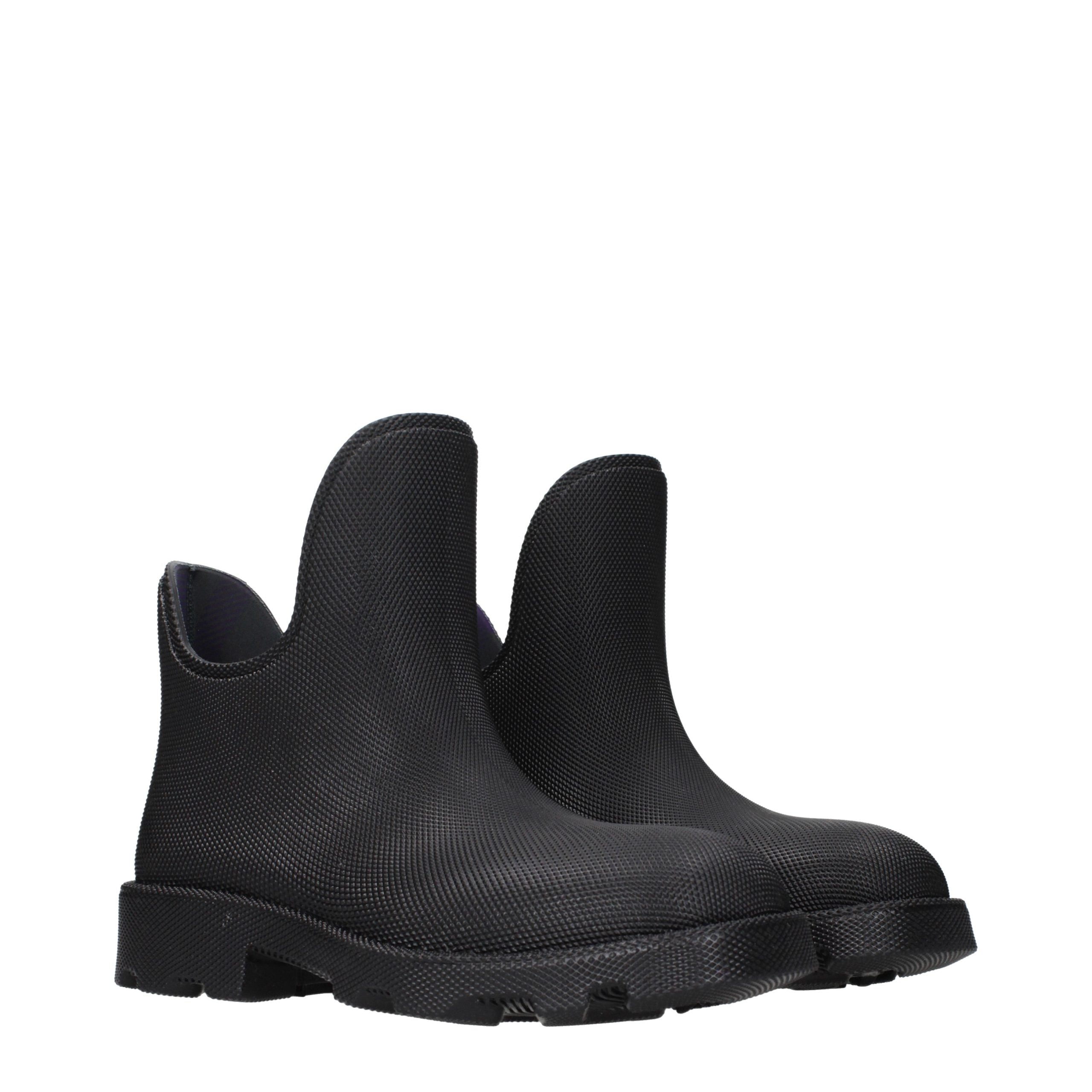 Burberry – Bottines en caoutchouc noir