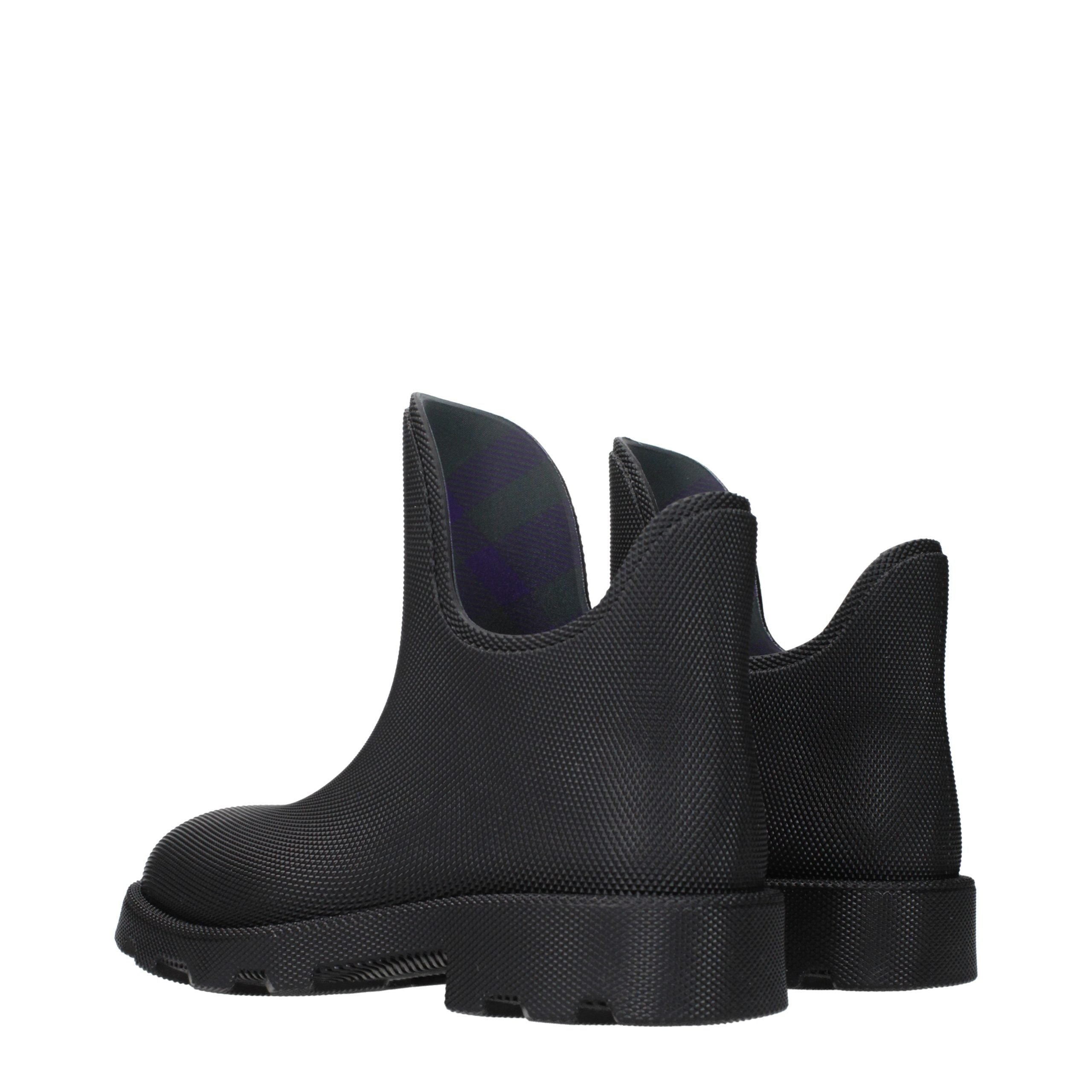 Burberry – Bottines en caoutchouc noir