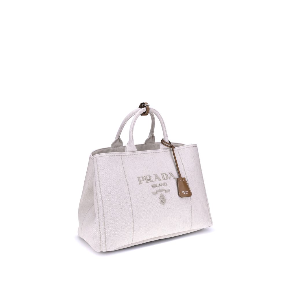 Prada – Sac à main extra large Jardinière en lin et coton