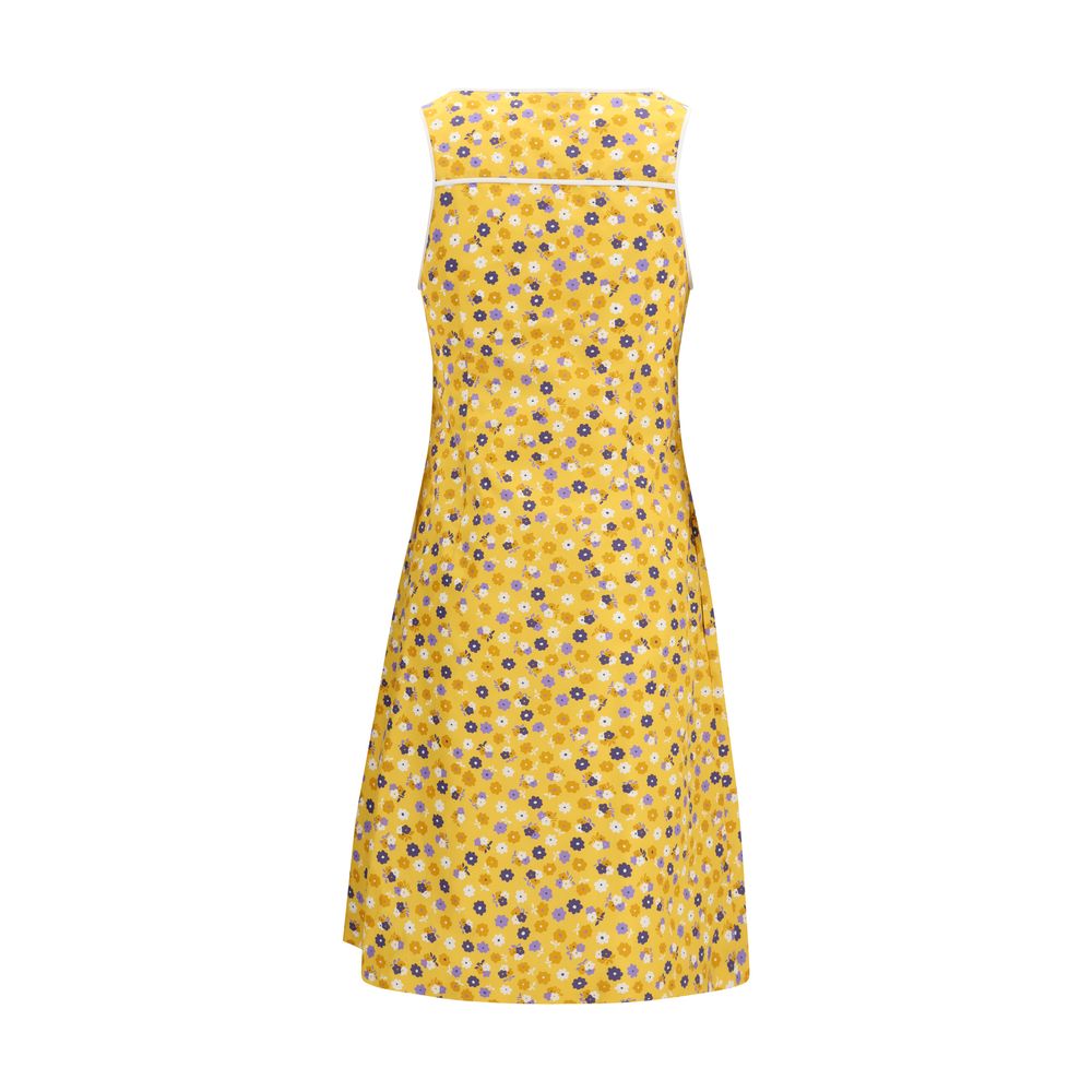 Miu Miu – Robe midi fleurie en coton