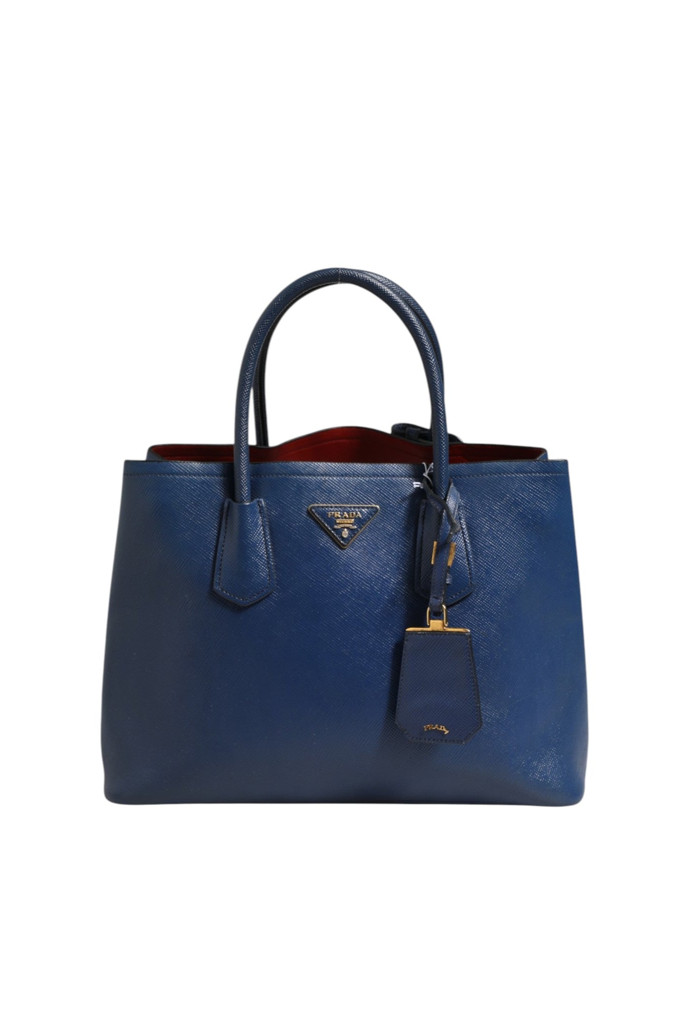 Sac 2WAY en cuir Saffiano bleu