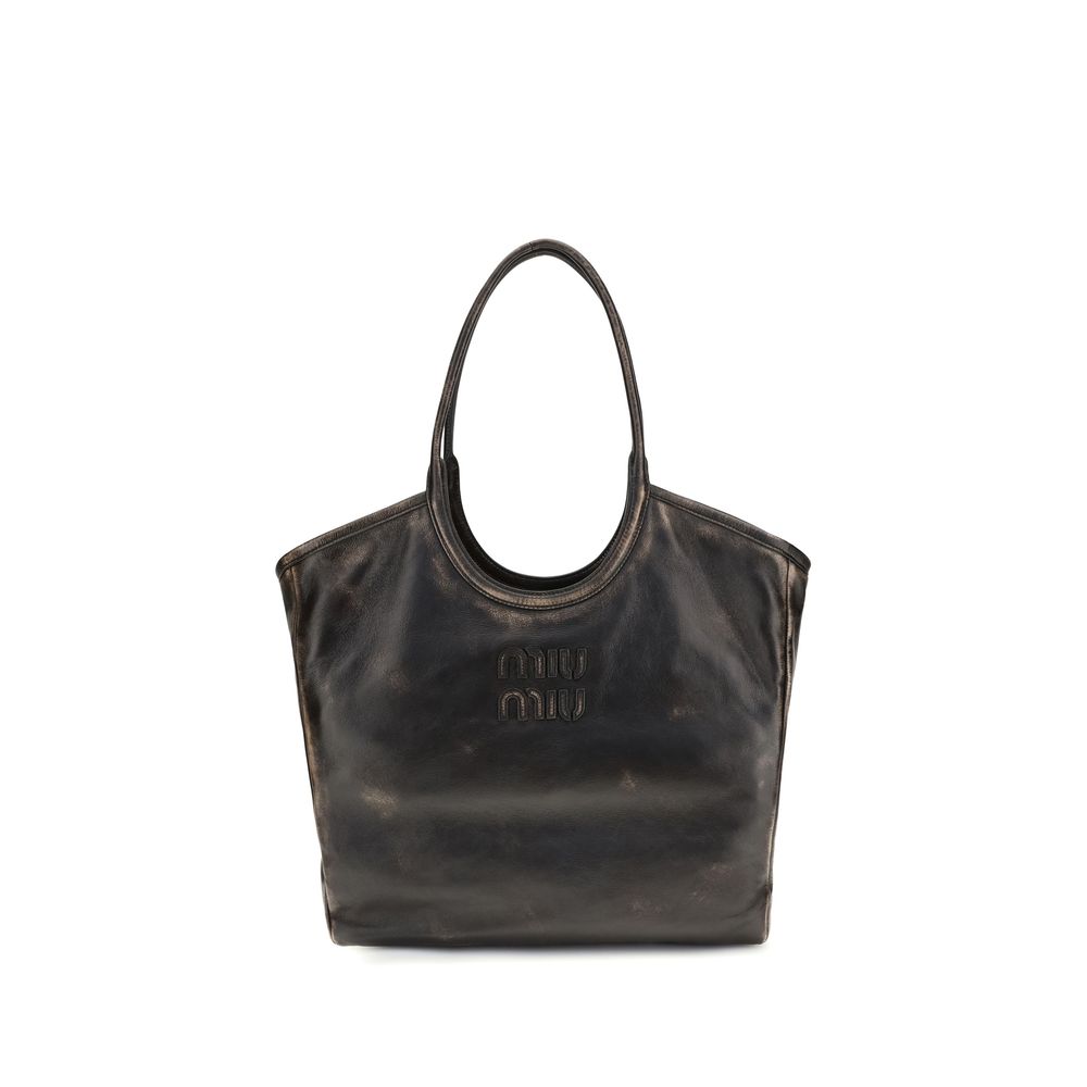 Miu Miu – Sac cabas Ivy en cuir nappa vieilli