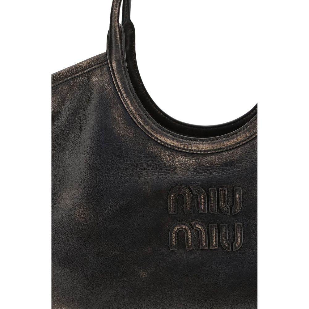 Miu Miu – Sac cabas Ivy en cuir nappa vieilli