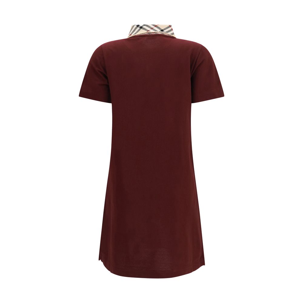 Burberry – Robe polo en coton avec col Check