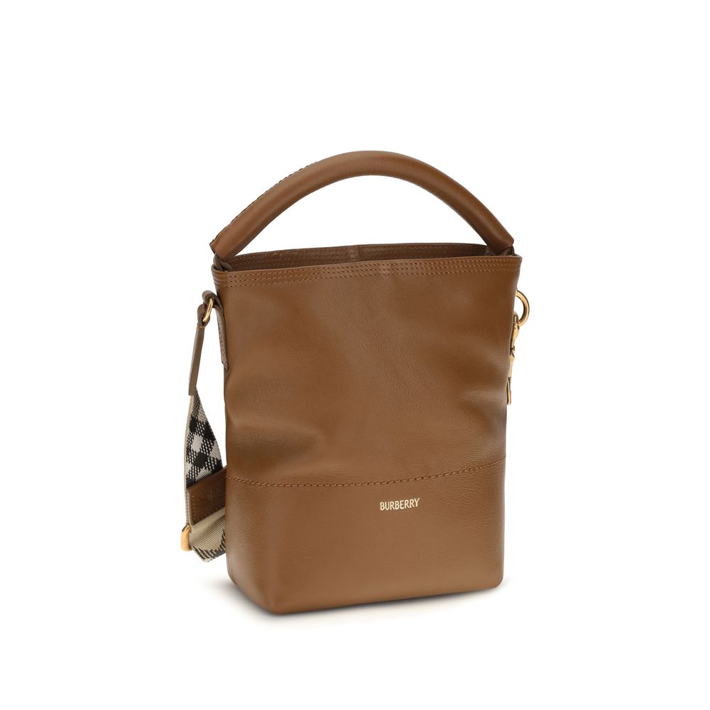 Burberry – Sac seau B Clip en cuir avec intérieur Check