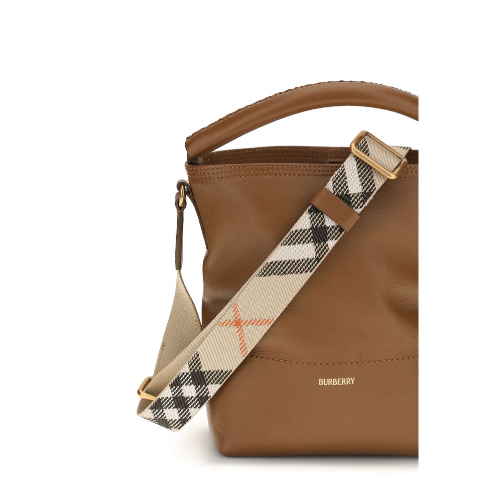 Burberry – Sac seau B Clip en cuir avec intérieur Check
