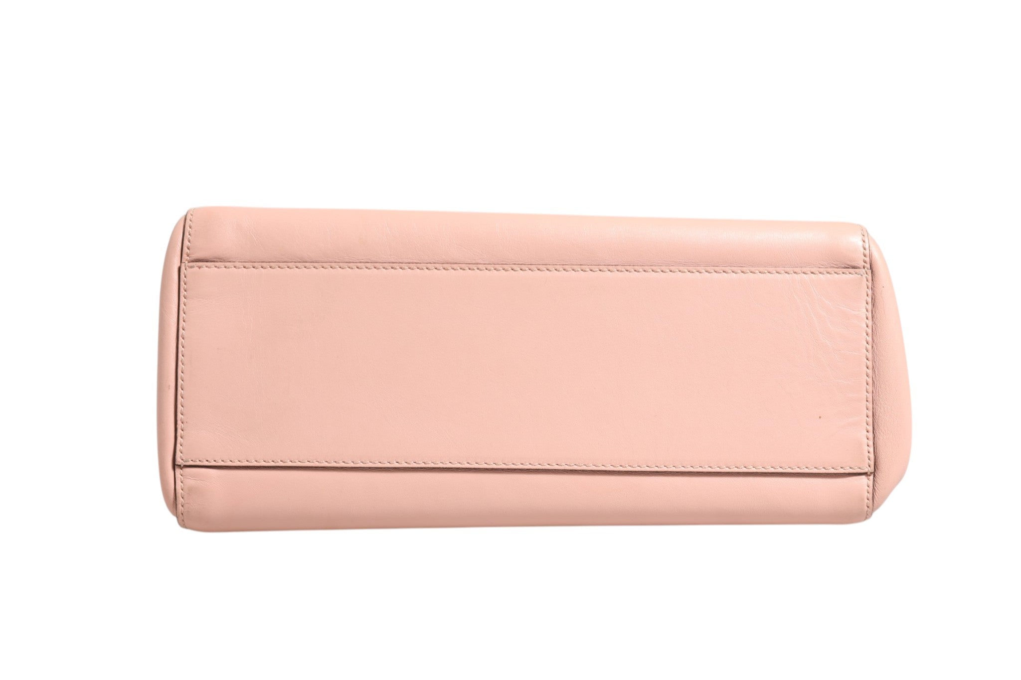 Sac à poignée supérieure Nymphaea Small en cuir de veau rose et blanc