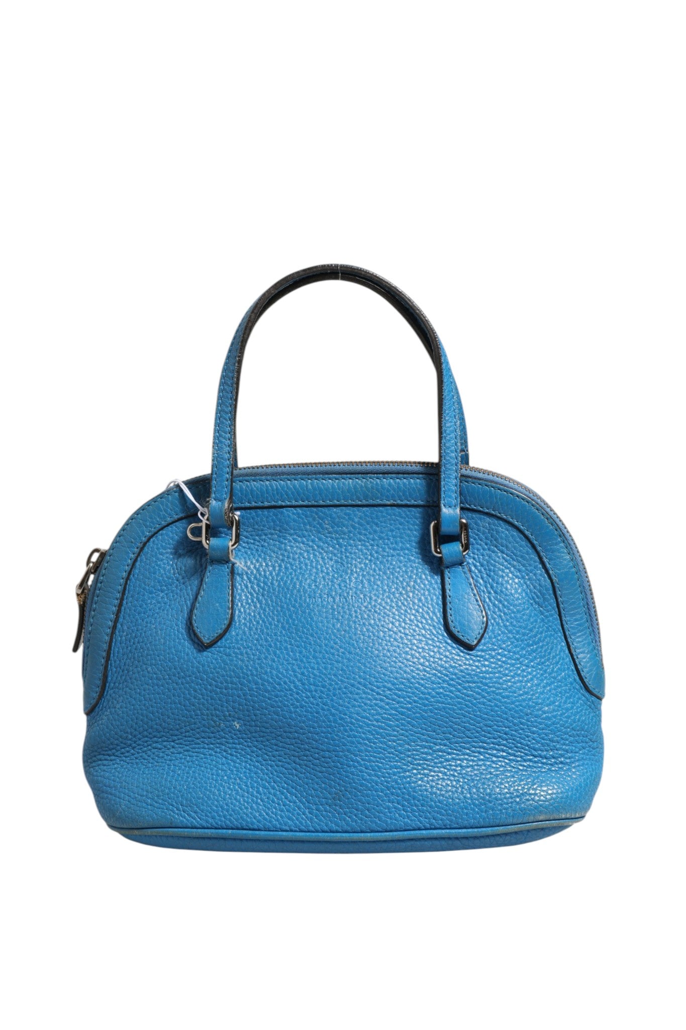 Sac à main Dome en cuir bleu