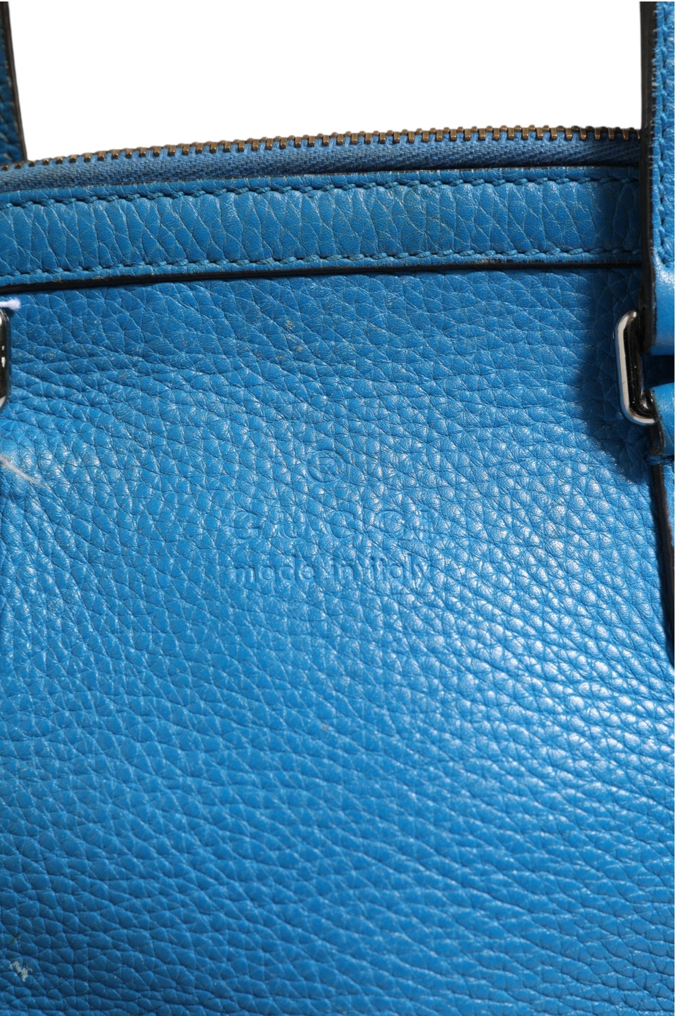 Sac à main Dome en cuir bleu