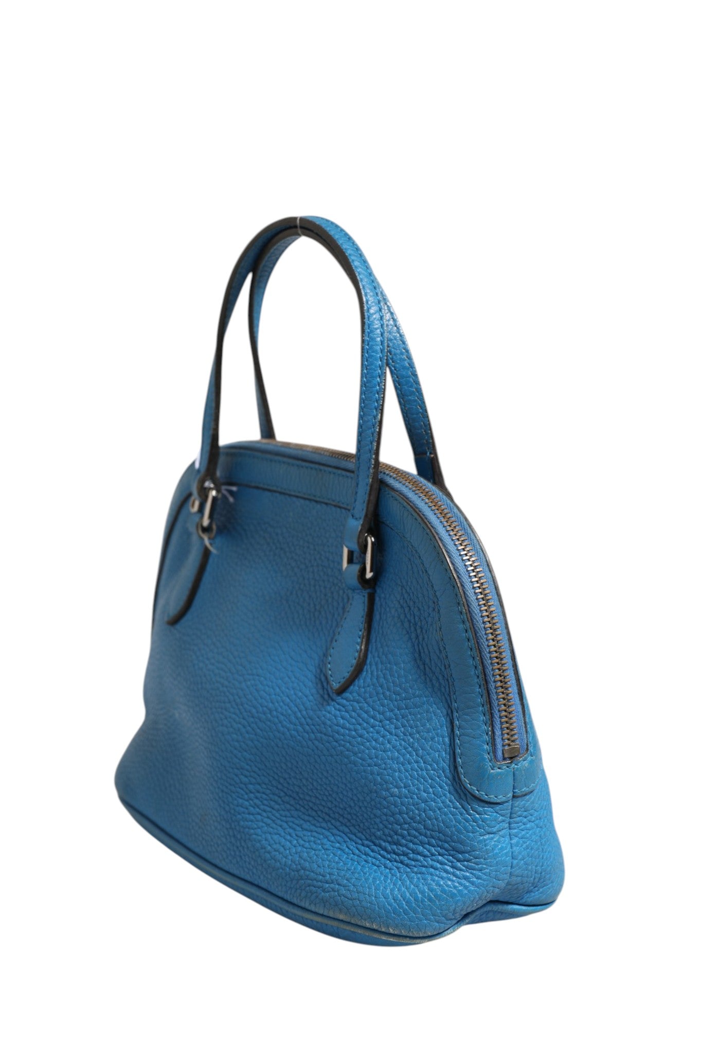 Sac à main Dome en cuir bleu