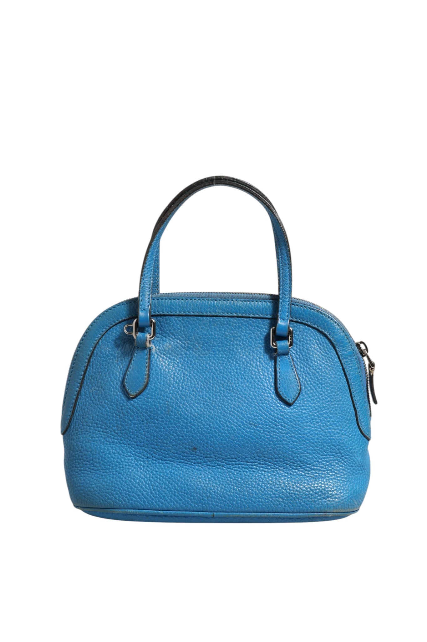 Sac à main Dome en cuir bleu