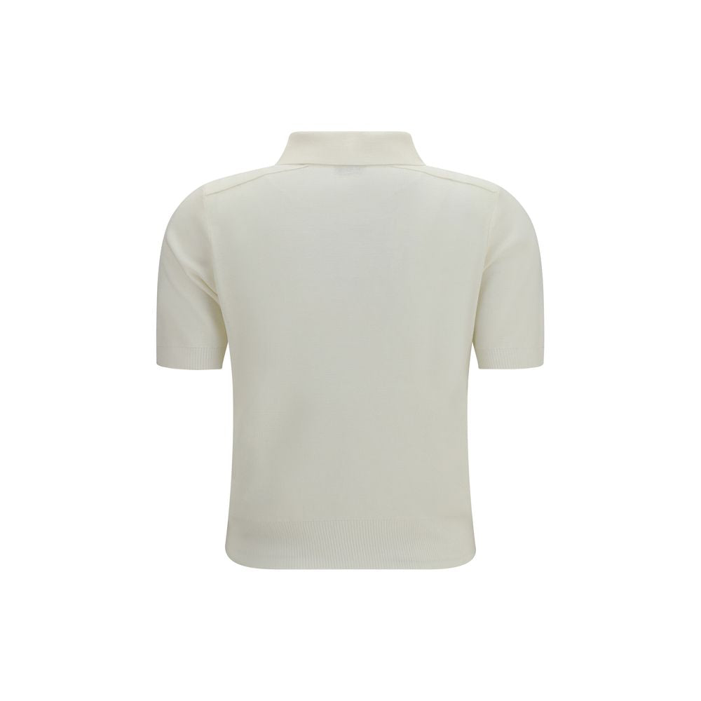 Burberry – Polo en laine avec patte Burberry Check