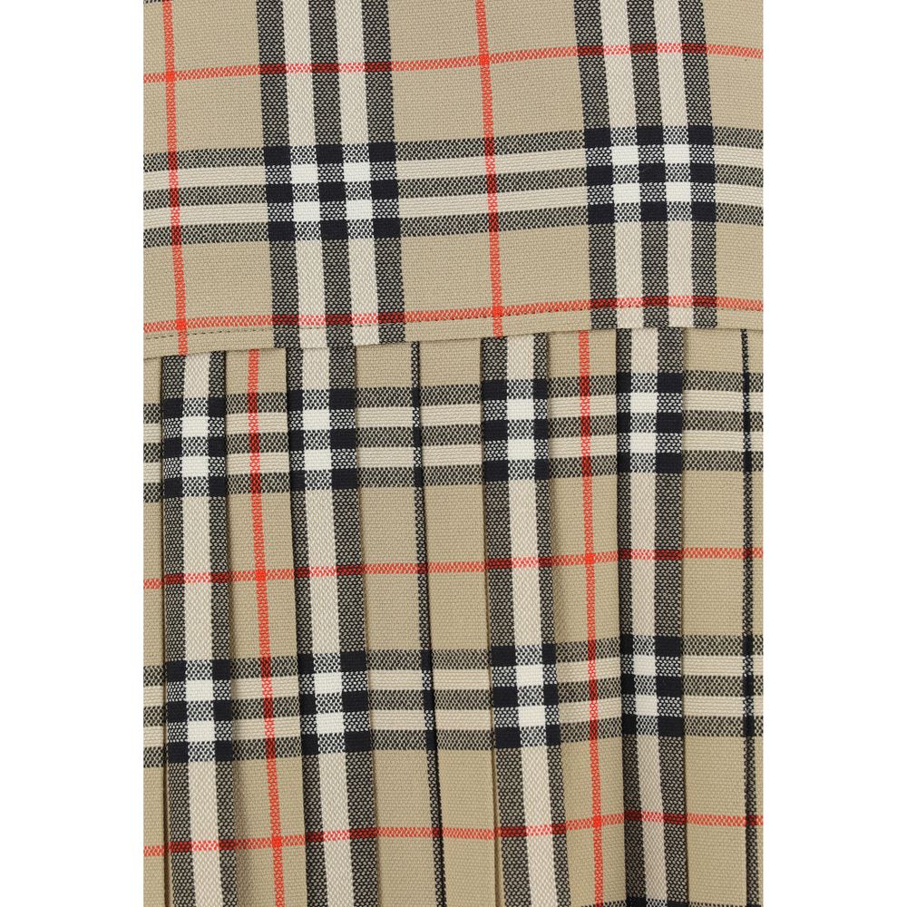 Burberry – Jupe Zoe en laine Archive Check