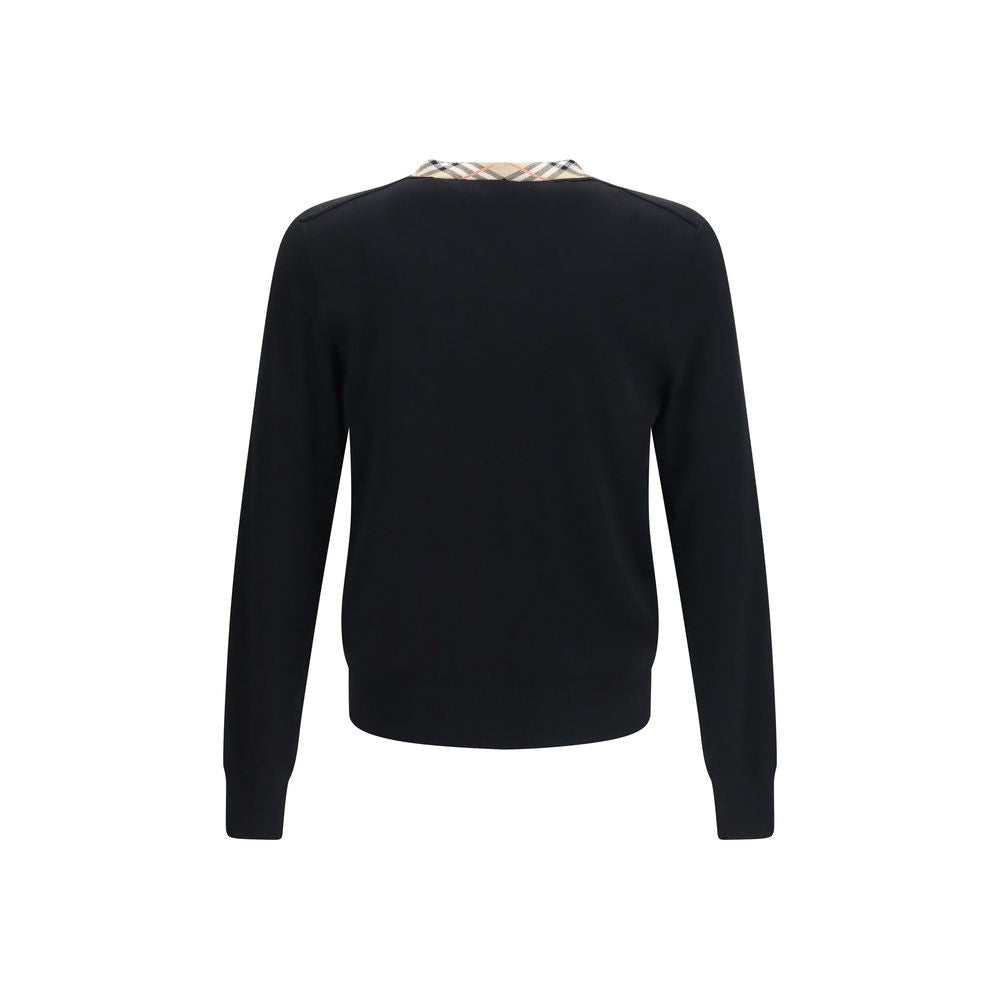 Burberry – Pull en laine mérinos avec détail Check