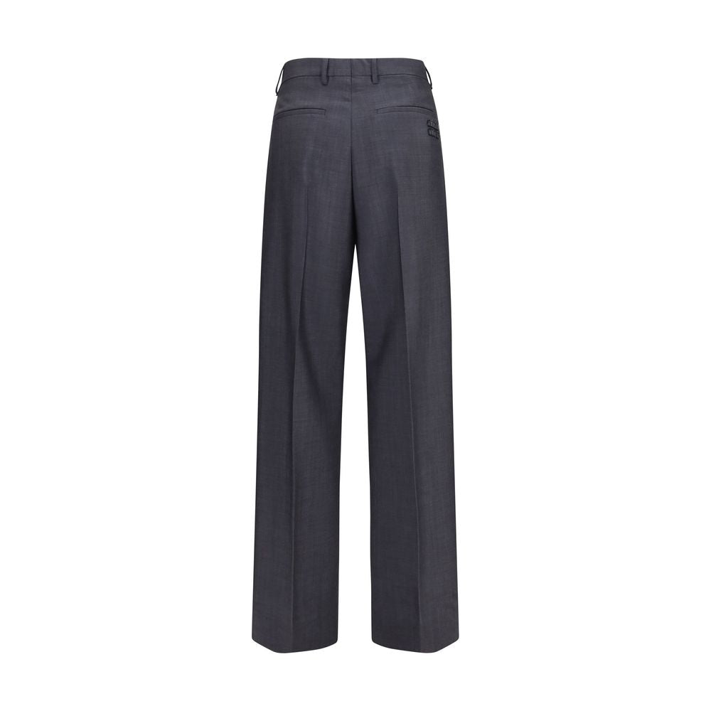 Miu Miu – Pantalon en kid mohair à coupe droite