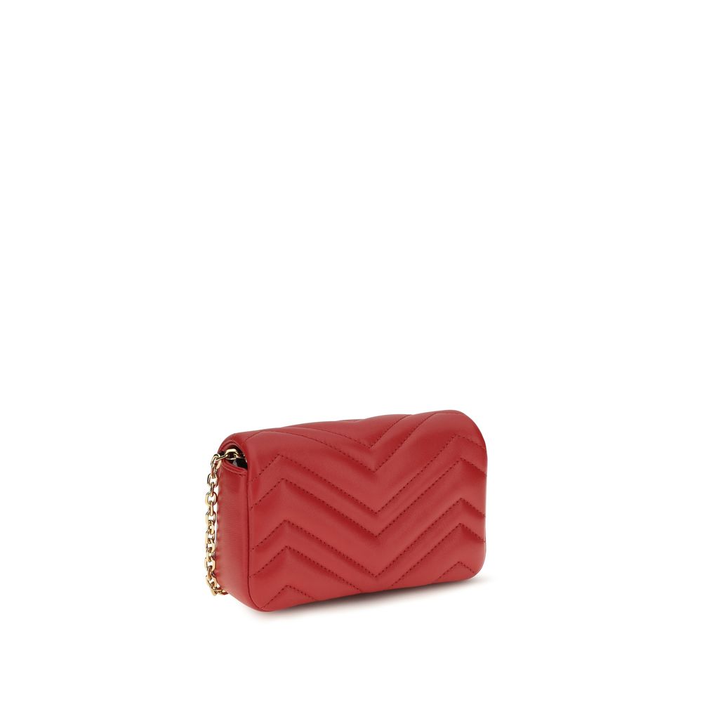 Gucci – Sac porté épaule GG Marmont Mini en cuir matelassé rose