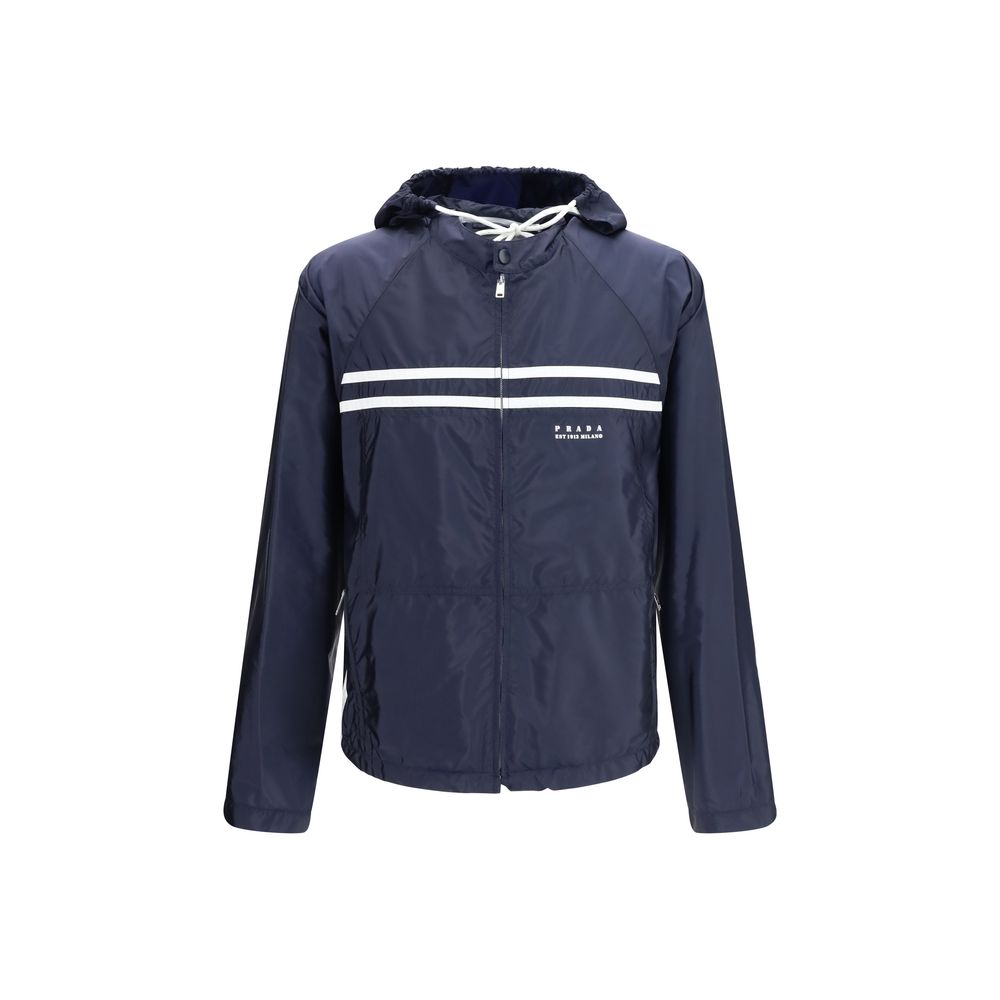 Prada – Veste oversize en Re-Nylon avec capuche