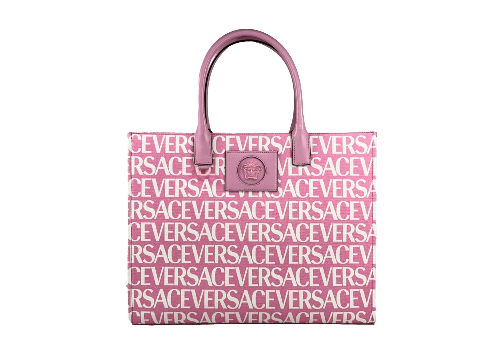 Versace – Grand cabas Medusa en toile rose poudré
