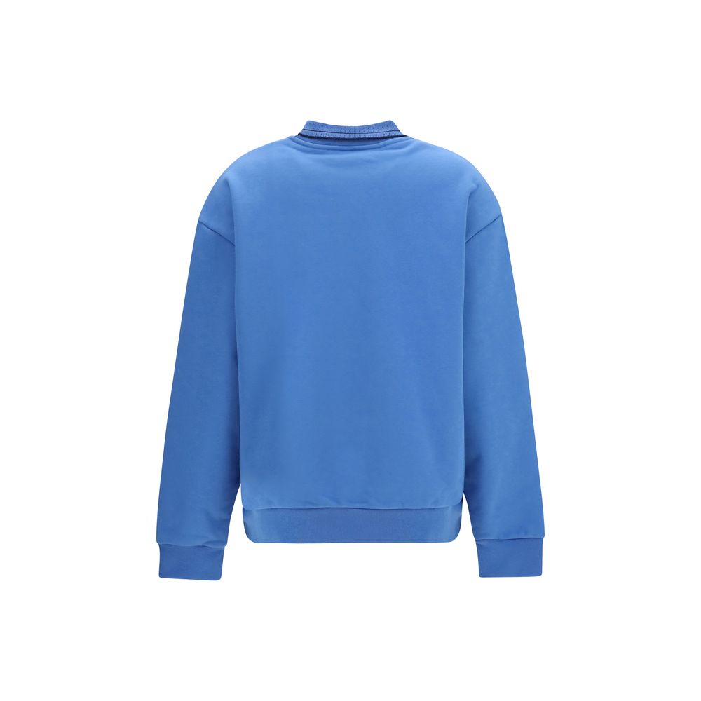Miu Miu – Sweatshirt col rond avec logo brodé et col chemise
