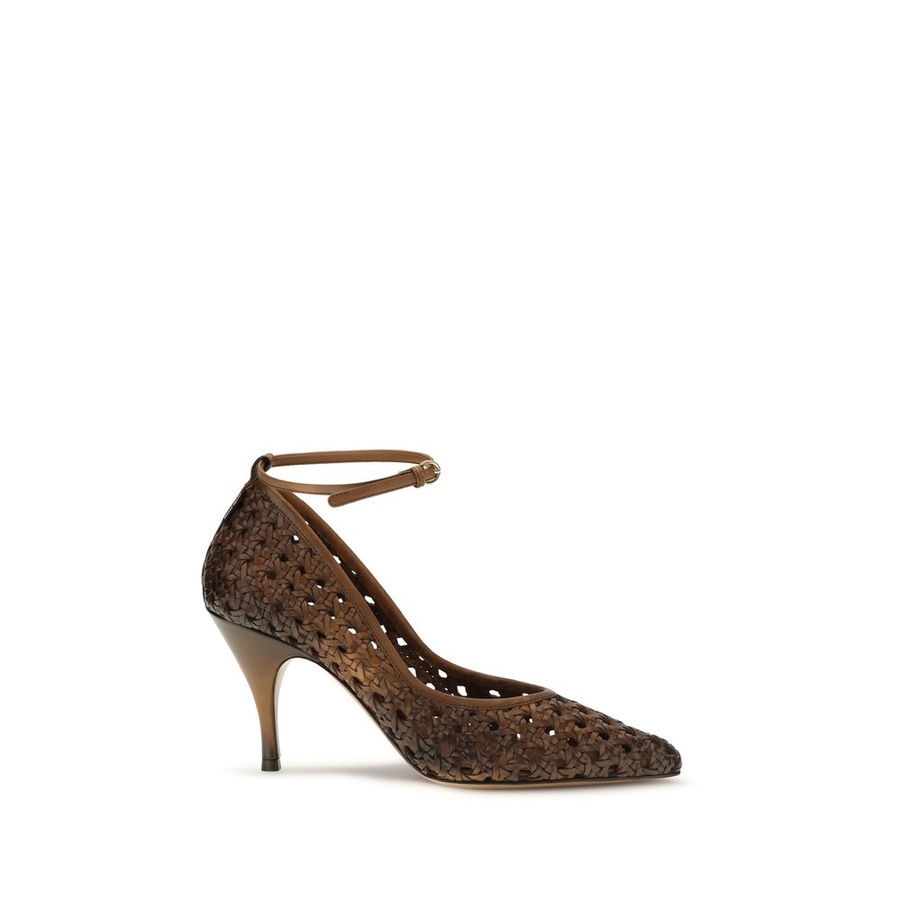 Miu Miu – Escarpins en cuir tressé