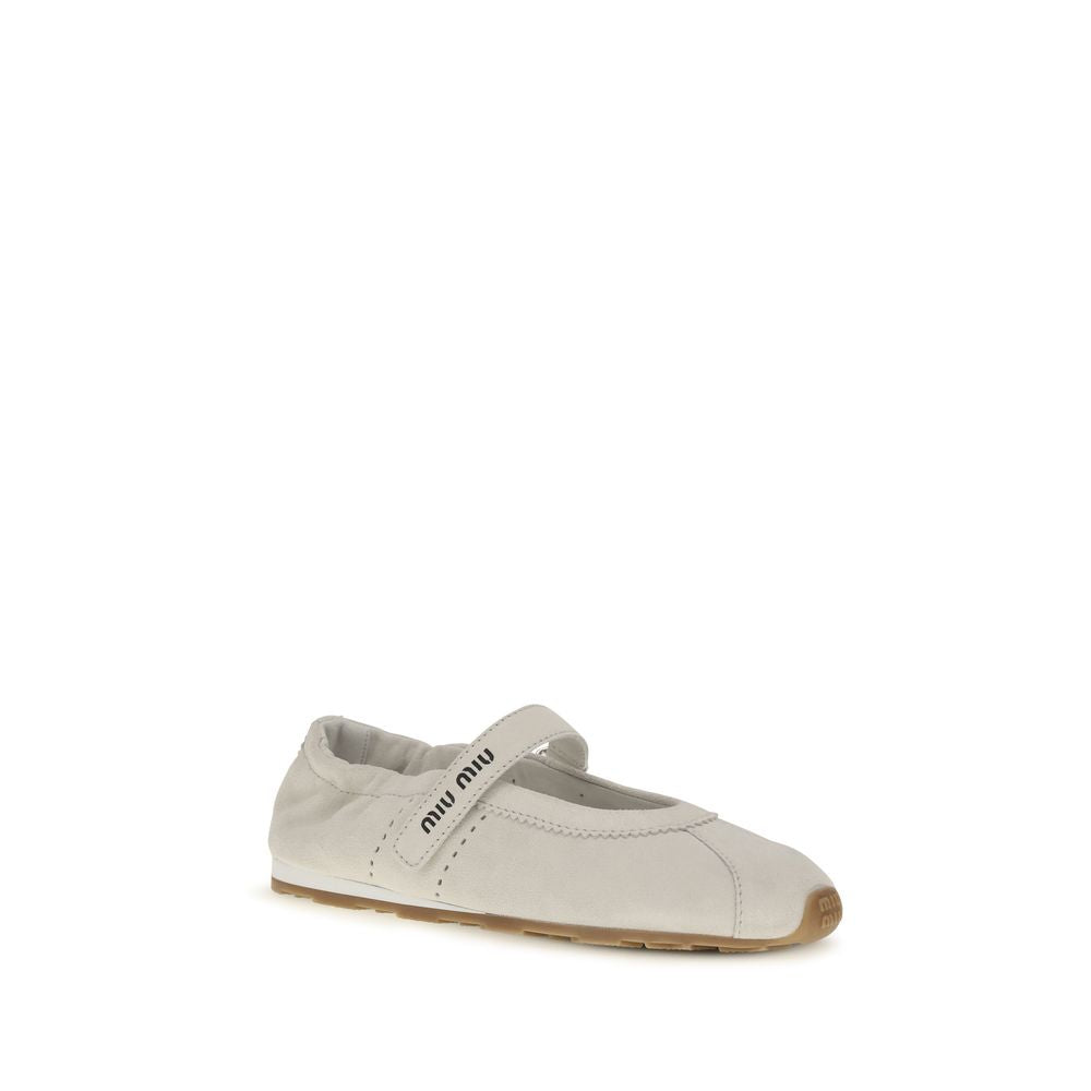 Miu Miu – Ballerines Plume en suède