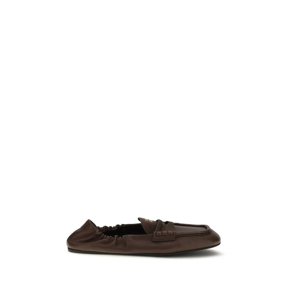 Miu Miu – Loafers Ruches en cuir nappa