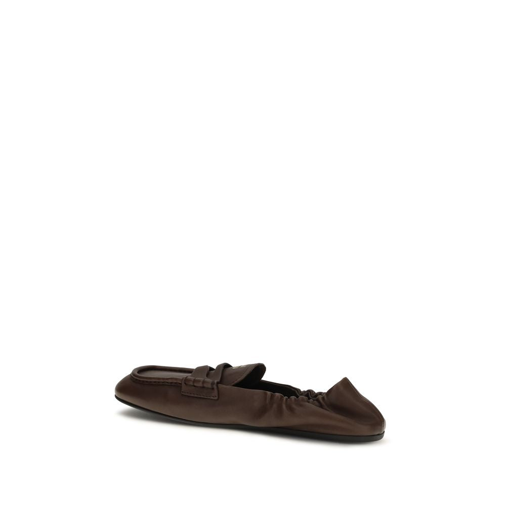 Miu Miu – Loafers Ruches en cuir nappa