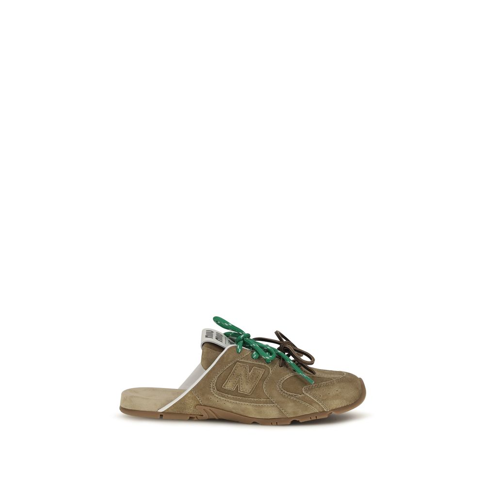 Beige Calf Leather Bos Taurus Athletic Sneakers