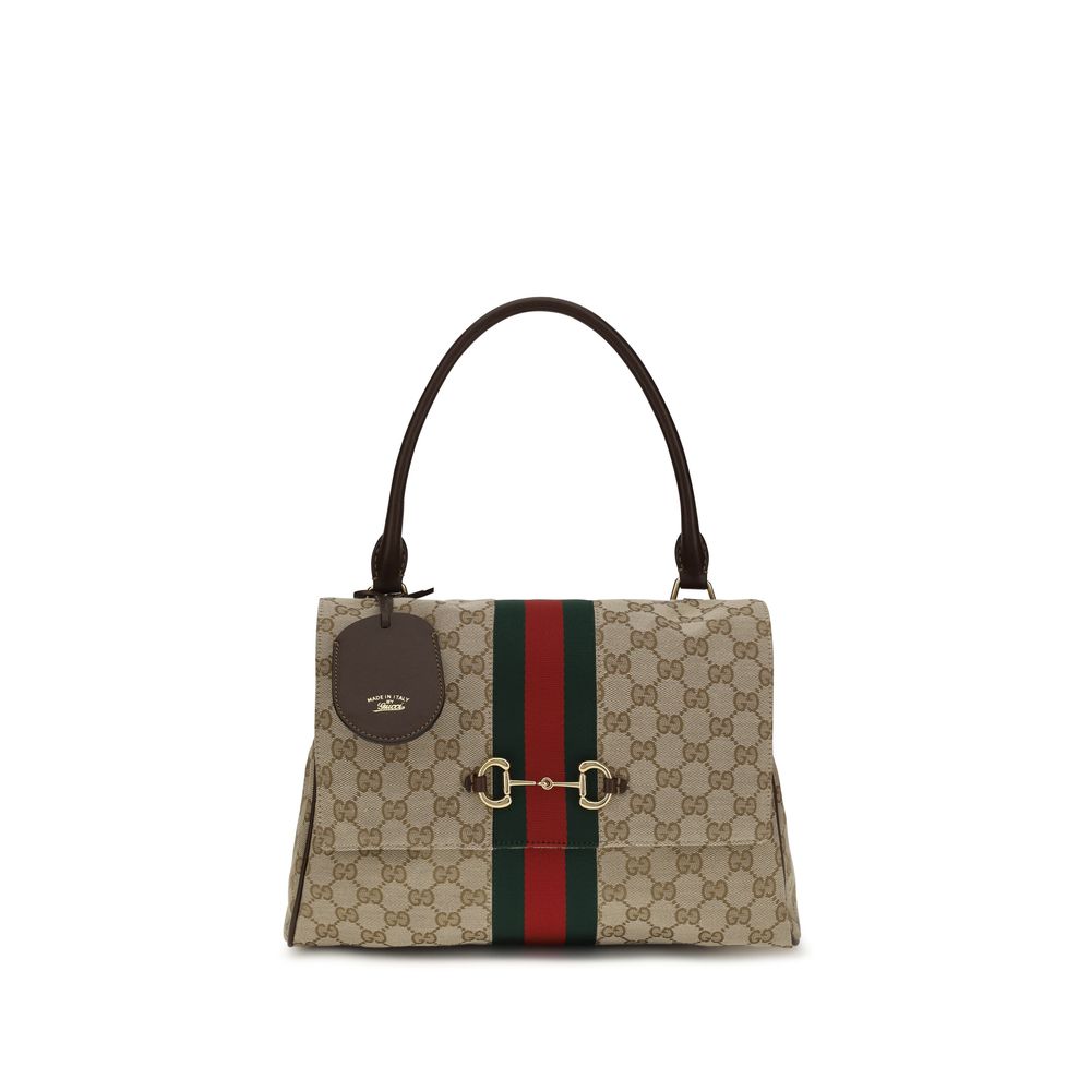 Beige Fabric Handbag