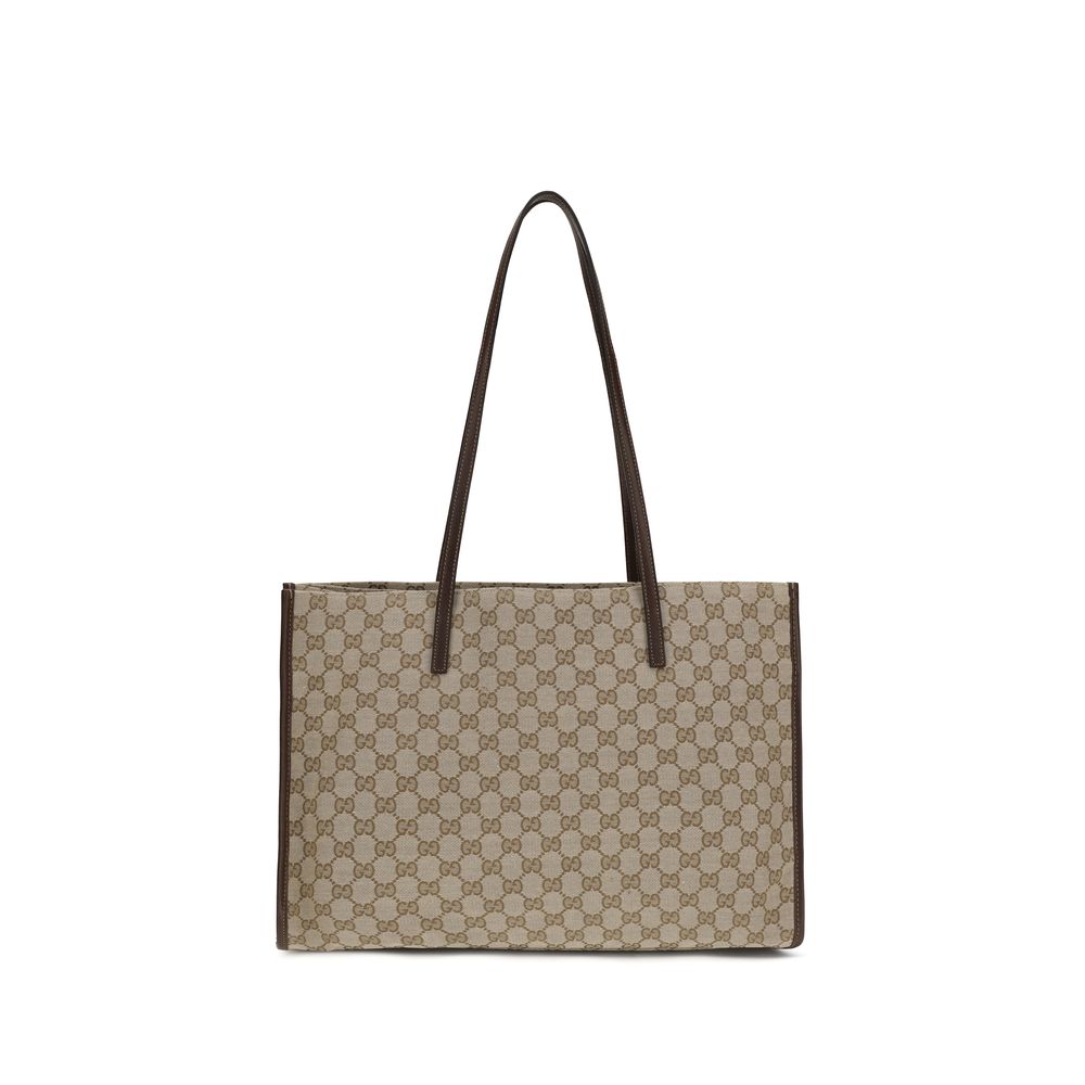 Beige Fabric Handbag