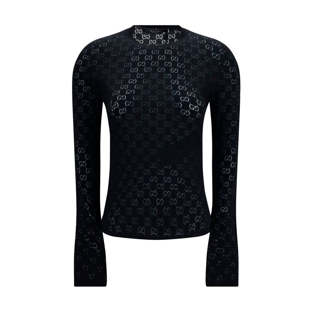 Gucci – T-shirt GG dévoré en coton