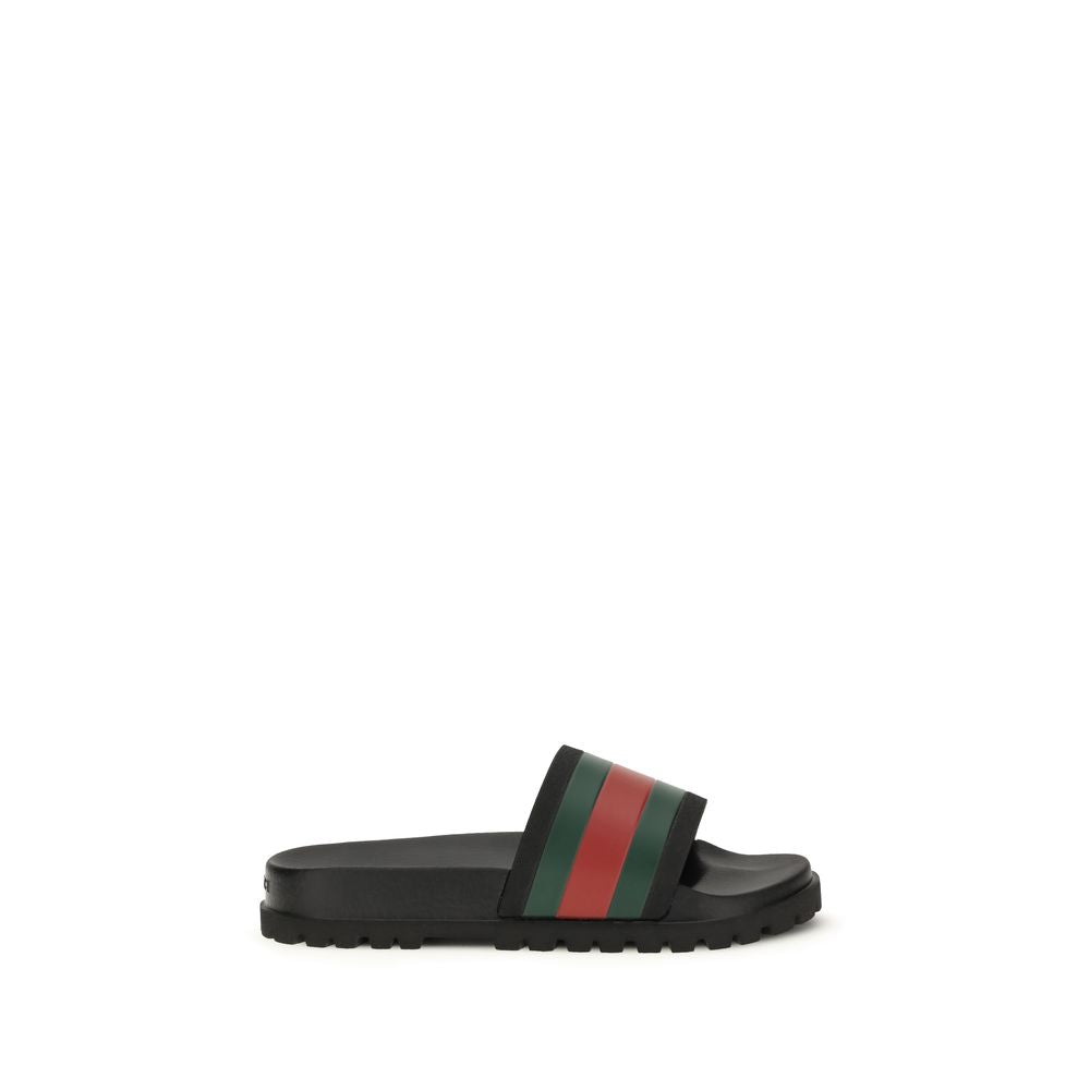 Gucci – Slippers en caoutchouc Web