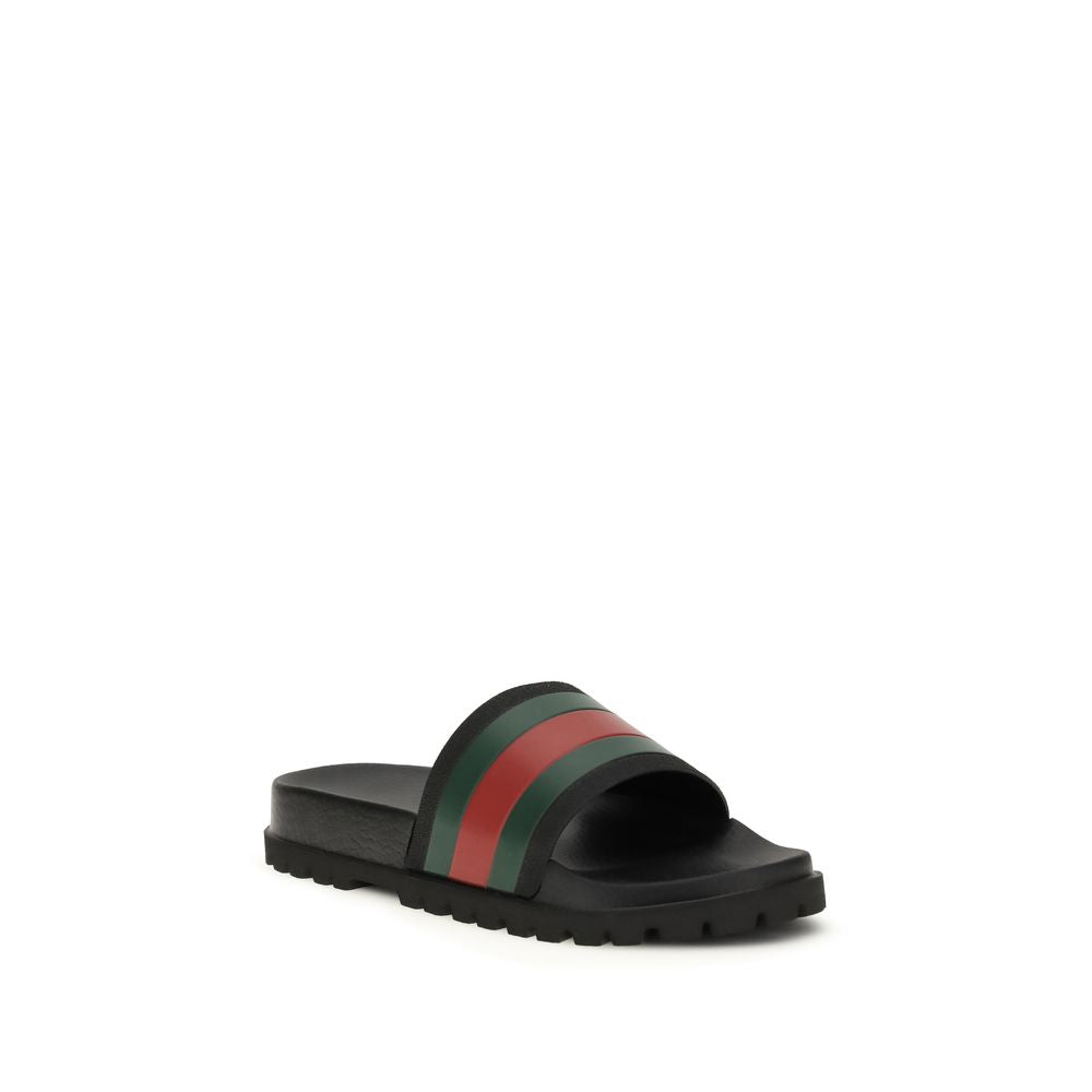 Gucci – Slippers en caoutchouc Web