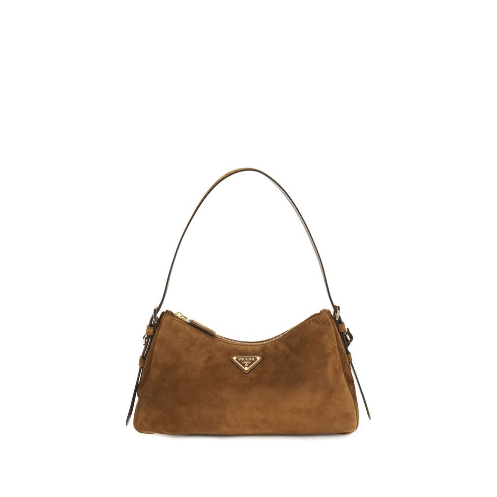Prada – Sac porté épaule Aimée en suède