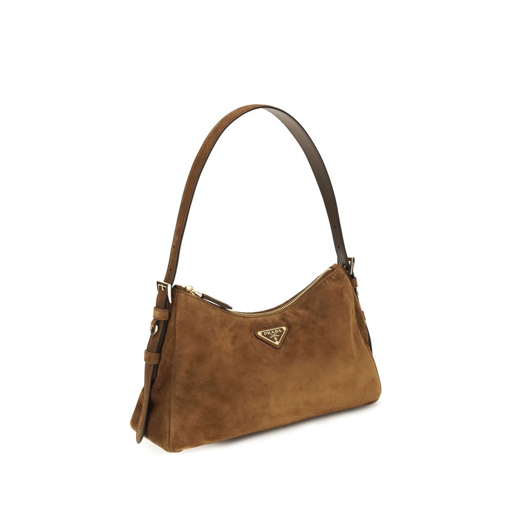 Prada – Sac porté épaule Aimée en suède
