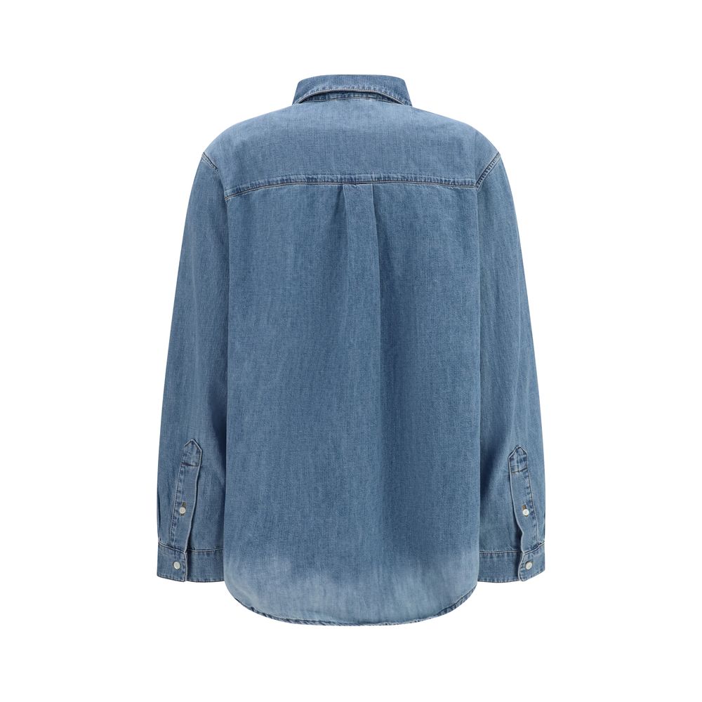 Miu Miu – Chemise en chambray effet délavé