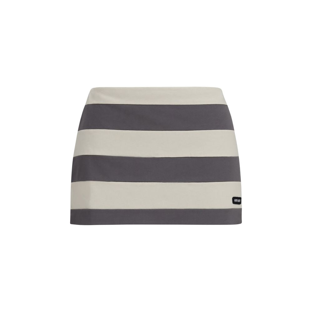 Miu Miu – Mini-jupe rayée en coton