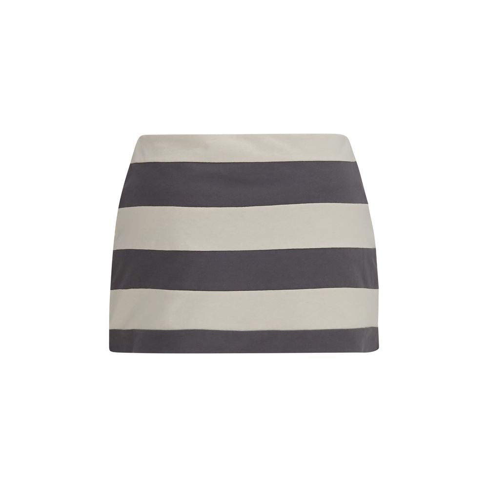 Miu Miu – Mini-jupe rayée en coton